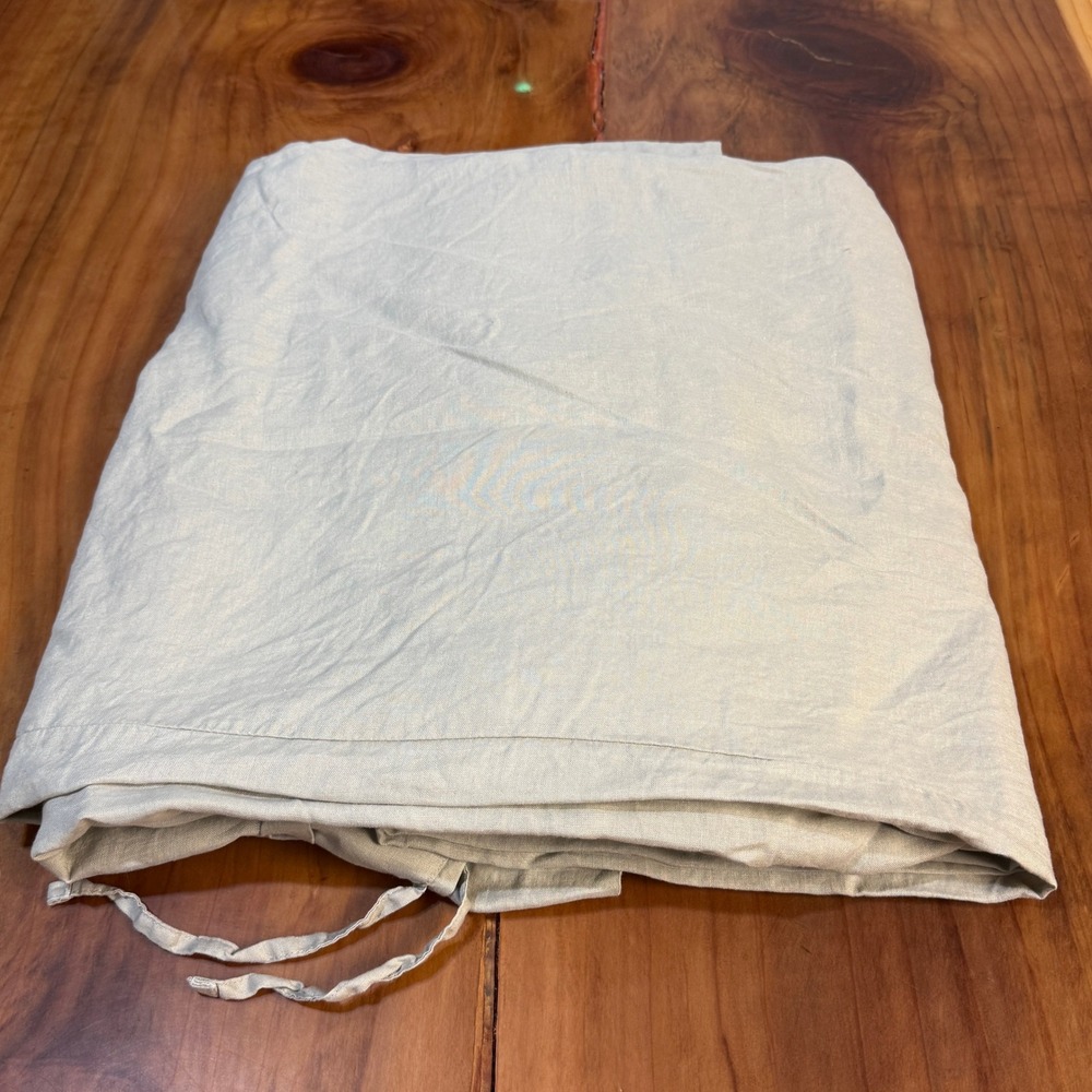IKea Linen Duvet Cover 84" x 88" Tie Standard Full Queen Puderviva